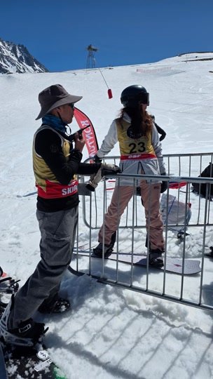 Marine Valet en snowboard